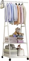 Clothes rack - Drying rack - Laundry rack - Kledingrek op wieltjes - 55 x 42 x 160 cm - Modern - Wit