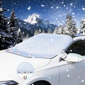 Housse de pare-brise de voiture avec 5 fixations magnétiques, housse de protection antigel pliable pour protection UV contre le soleil, la neige, la poussière, la glace, le gel (193 x 126 cm)