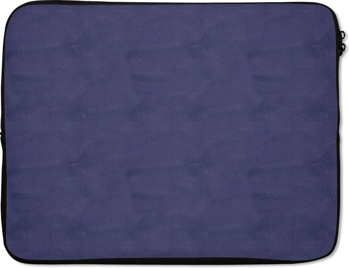 Laptophoes - Leer print - Blauw - Laptop - 15 6 Inch - Laptopcase - Laptop sleeve