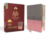 NIV Life Application Study Bible, Third Edition- NIV, Life Application Study Bible, Third Edition, Large Print, Leathersoft, Gray/Pink, Red Letter