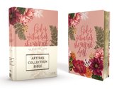 NIV, Artisan Collection Bible, Women’s Bible with Journaling Space, Cloth over Board, Pink Floral, Designed Edges under Gilding, Red Letter, Comfort Print