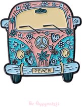 Pin ''hippie bus'' - emaille pin, broche, kledingspeld, gift
