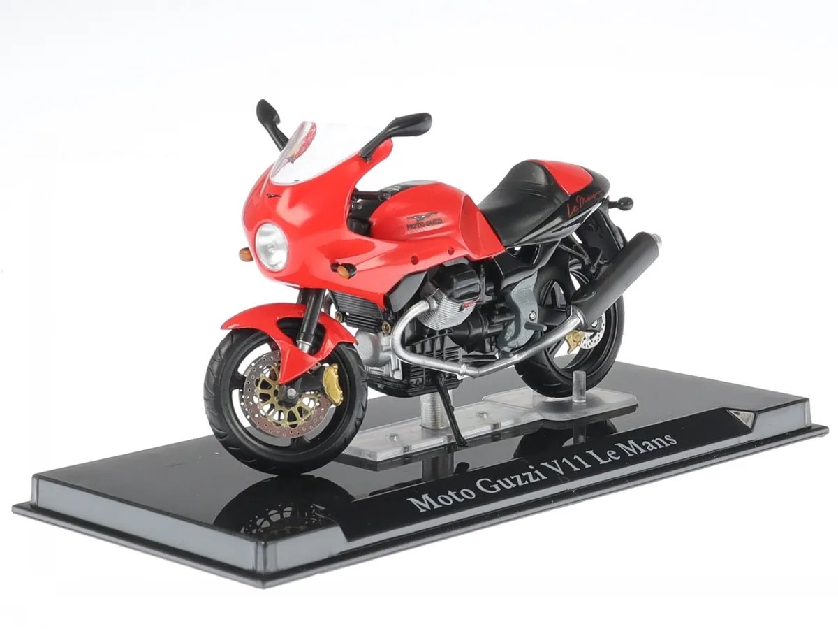 Moto Guzzi V11 Le Mans (Rood) (12 cm) 1/24 Atlas Superbikes - Modelmotor - Schaalmodel - Model motor - Miniatuurmotor - Miniatuur motor