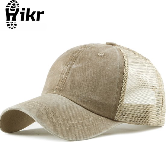 Hikr® Trucker Cap - Half mesh lichtgewicht hardloop pet - Baseball cap - One size sport cap - Unisex - Outdoor - Sporten - Hiking & Wandelen