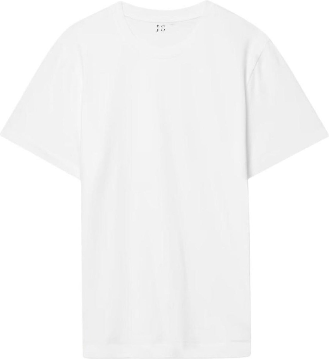 T-shirt - Merk: June Spring - Maat: L / Large - Print: Blanco - Wit Shirt voor Dames - T-shirt zonder Print - Vrouwen Shirt - Hoge Kwaliteit - Luxe T-Shirt zonder print - White Tee