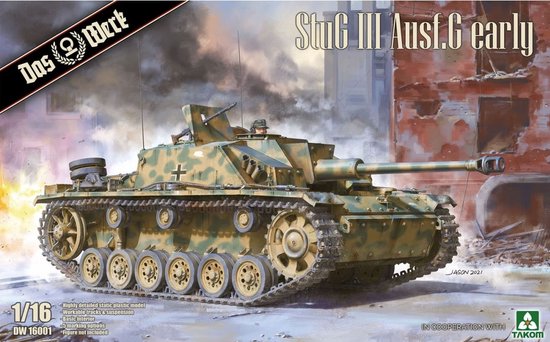 Foto: 1 16 das werk 16001 stug iii ausf g early tank plastic modelbouwpakket