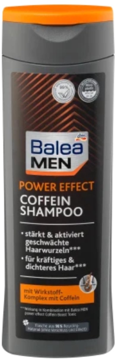 Balea MEN Shampoo Power Effect Cafeïne, 250 ml - Vaderdag Cadeau - Papadag