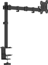 Verstelbare Beugel en Arm voor PC-monitor 13-32 inch, max. 8 kg - Hoogte Verstelbaar - Draaibaar en Kantelbaar - VESA 75/100 - Zwart