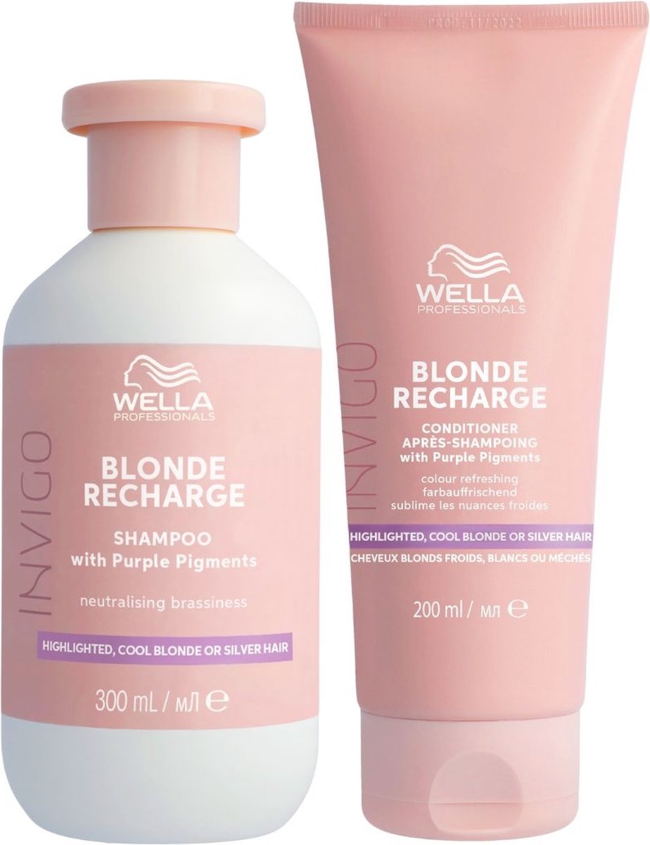 Wella - Invigo Color Recharge Cool Blond Duo Set - 250+200ml