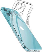 Ceezs telefoonhoesje geschikt voor iPhone 12 transparant hoesje met camerabescherming - optimale bescherming - siliconen hoesje - transparant