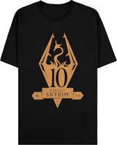 The Elder Scrolls V: Skyrim Heren Tshirt -S- Skyrim- Metallic Zwart