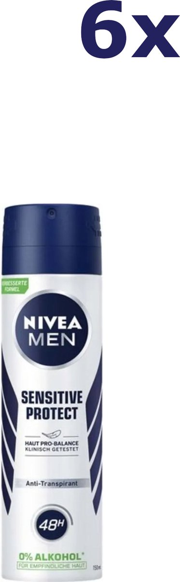 Goedkoopste 6x Nivea Deo Spray 150ml Men Sensitive