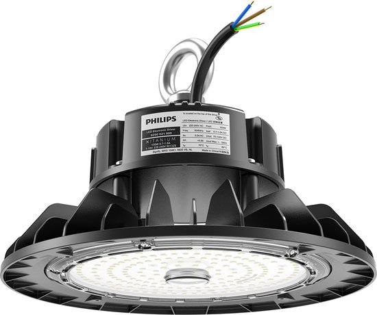 HOFTRONIC - Triton LED High Bay - 150W 26.250lm (175lm/W) - Philips driver - Samsung LEDs - 6500K daglicht wit licht - IP65 waterdicht - Dimbaar - Magazijnverlichting