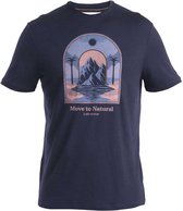 Icebreaker Merino 150 Tech Lite Iii Mountain Gateway T-shirt Met Korte Mouwen Blauw L Man