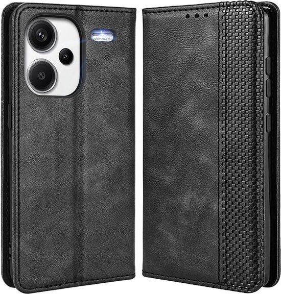Convient pour Xiaomi Redmi Note 13 Pro Plus 5G - Étui portefeuille avec intérieur en TPU - Porte-cartes - Book Case Cover - Zwart