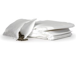 Ecorare - Theezakjes voor losse thee - 100 stuks - 7x8 cm - Doorzichtig & Biologisch afbreekbaar
