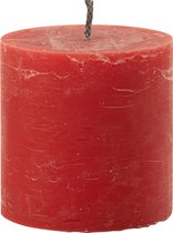 J-Line Bougie Exterieure Pilier Paraffine Rouge Small-70Heures