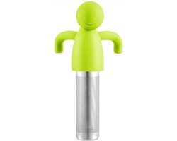 Ecorare - Theezeef voor losse thee - Groen - Vaatwasmachinebestendig - RVS Theefilter