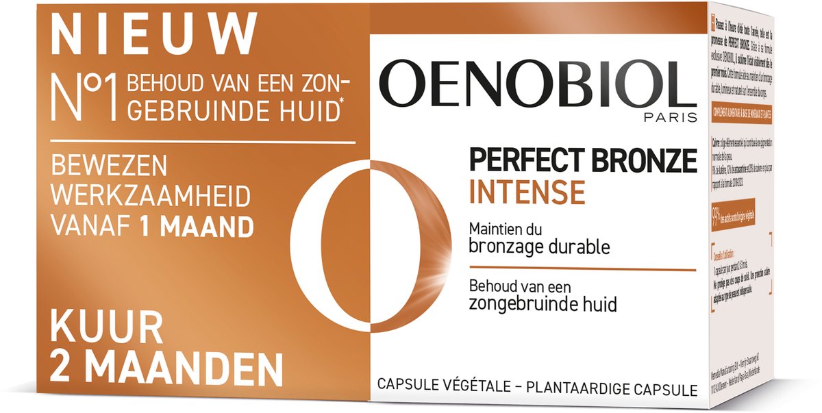 Goedkoopste OENOBIOL Perfect Bronze Intense 2x30 Bruinings Capsules - Bruiningsversneller - Bruinen zonder zon - 2x30 caps
