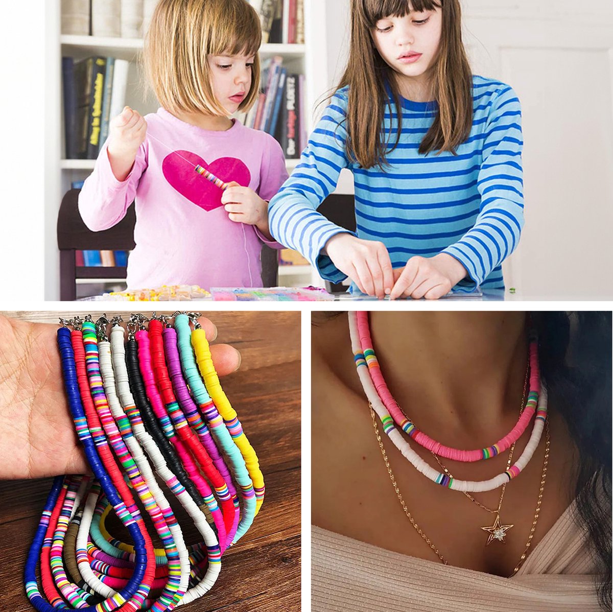Kralen Set Katsuki Kralen 6 mm voor sieraden maken, ketting, telefoonkoord en armbandjes maken meisjes - 24 kleuren - 4800 Katsuki Kralen in opbergbox — afbeelding 6