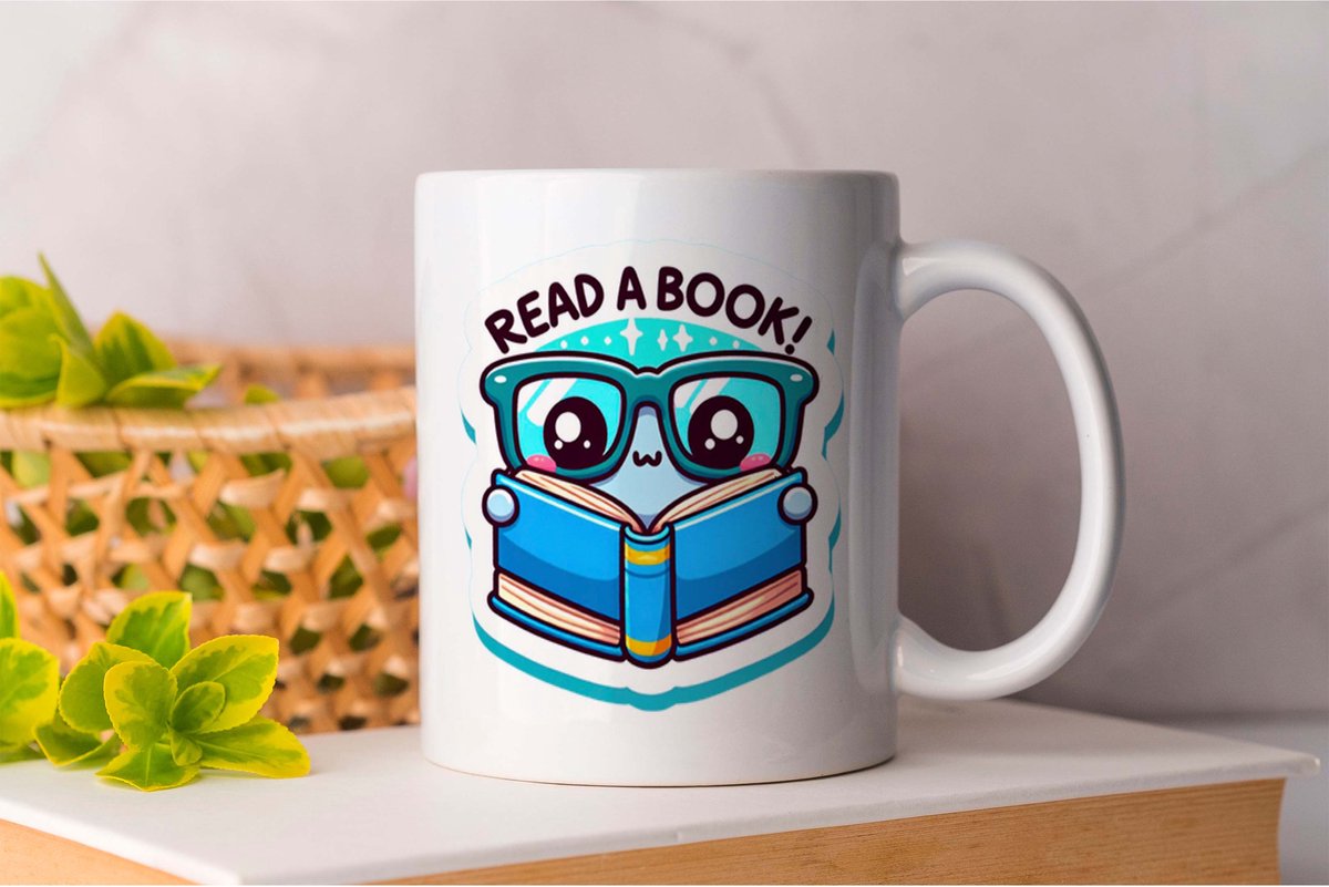 Mok Read a Book - Cute - gift - Cadeau - Adorable - Sweet - Lovely - Schattig - Lief - Schattig - Mooi