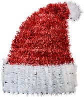 Clayre & Eef Kerstdecoratie Kerstmuts 33x5x42 cm Rood Wit Kunststof