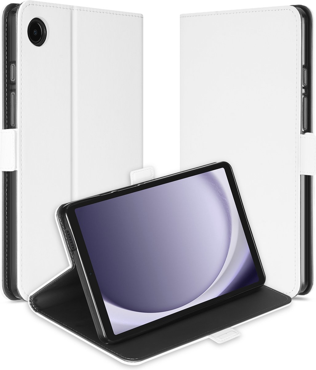 Book Cover Case Samsung Galaxy Tab A9 Wit met Standaardfunctie