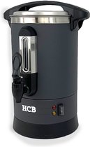 HCB® - Professionele Horeca Percolator - 5,3 liter - 35 kopjes - zwart - 230V - RVS / INOX - Elektrisch koffiezetapparaat - Volautomatische koffiemachine - 30x28x42.5 cm (BxDxH) - 2.4 kg