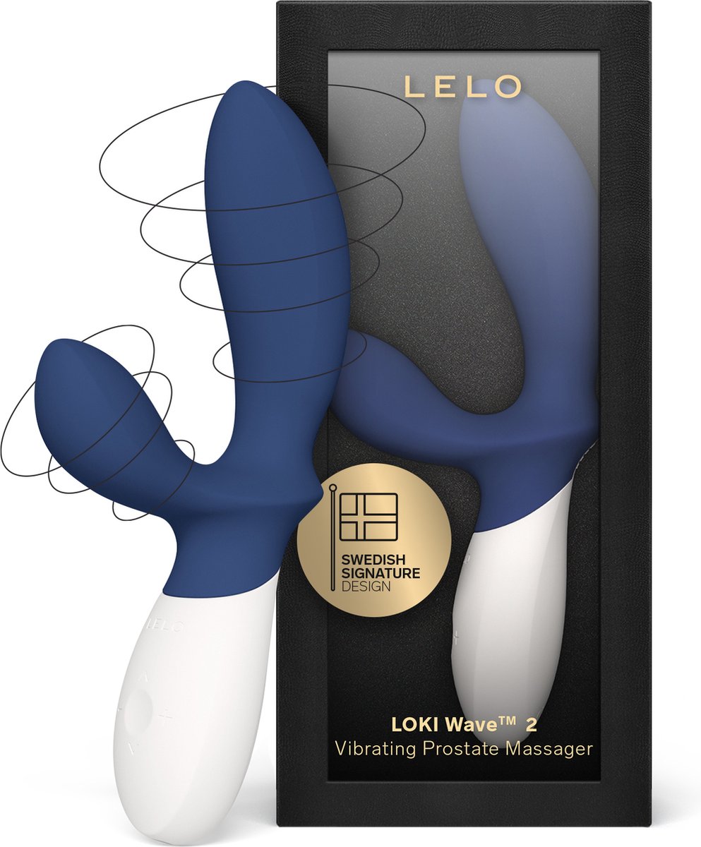LELO LOKI Wave 2 – Prostaatstimulator – Waterdicht – 12 Genotsinstellingen – Base Blue