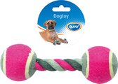 Duvoplus - Speelgoed Voor Dieren - Hond - Knoop Katoen Met 2 Tennisballen 18cm Gemengde Kleuren - 1st