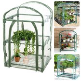 Serre végétale durable Cheqo® - Serre de jardin - 2 étages - 50 x 45 x 84 cm - Mini serre pour les amateurs de jardin - Serre de culture