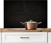 Spatscherm keuken 100x65 cm - Kookplaat achterwand - Zwart beton - Muurbeschermer - Spatwand fornuis - Hoogwaardig aluminium - Wanddecoratie industrieel - Keuken decoratie aanrecht