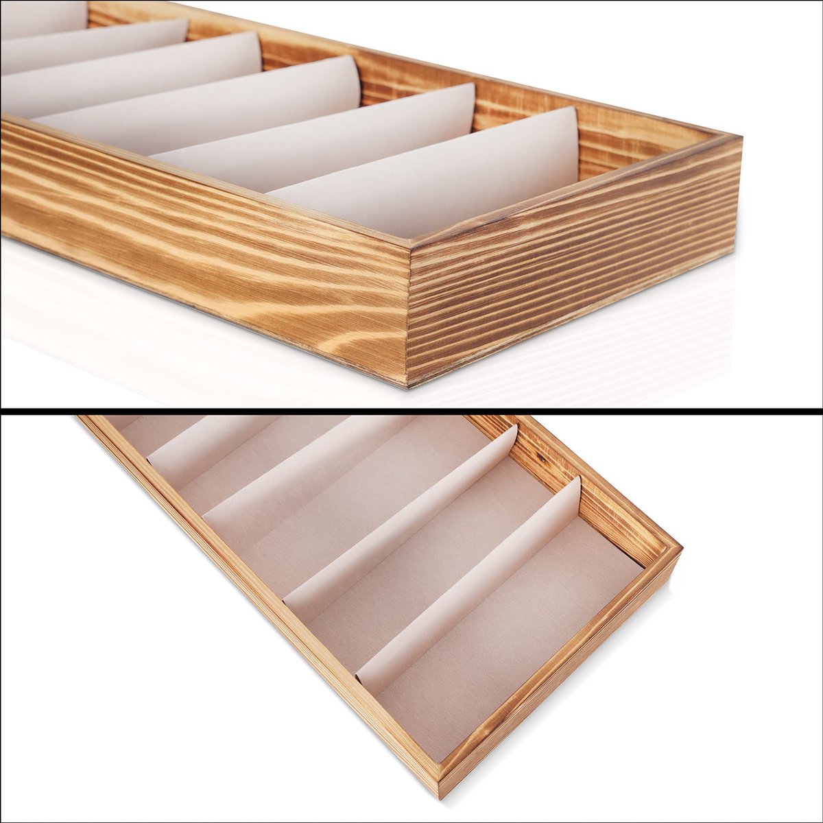 Kurtzy Afsluitbare Zonnebrillen Display Organiser Doos – 2 Laags En 12 Compartimenten Voor 12 Glazen Met Slot En Sleutel 12 Sleuven Voor Zonnebrillen Monocles Zwarte Unisex Zo