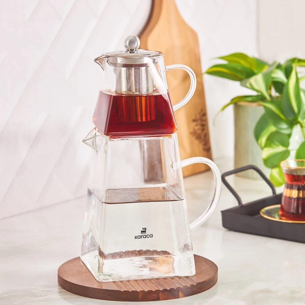 Karaca Giza Theepot van Borosilicaatglas