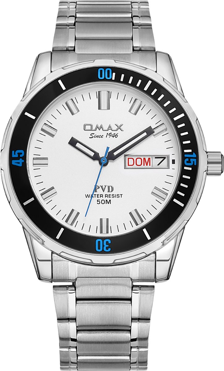 OMAX 00DFD001I008 Quartz - Heren - PVD - Waterdicht - Edelstaal