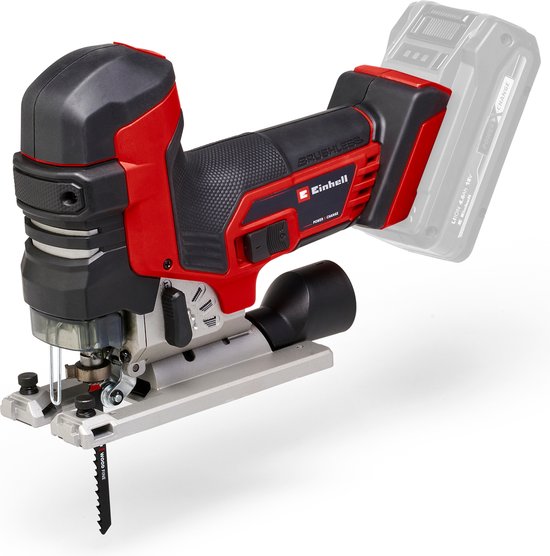 Einhell Accu Decoupeerzaag TP-JST 18/135 Li BL Solo - Power X-Change - 18 V/Li-ion - Slaghoogte: 26 mm - Versteksneden: max. 45° - Incl. 3 zaagbladen - Excl. accu en lader