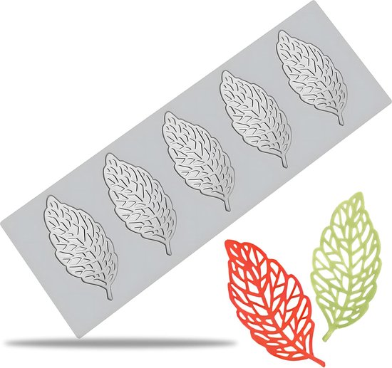 YapitHome Taartvormen van kant, siliconen cakevorm, bladeren, bakgerei voor suikerpasta, fondant, chocolade, boter, taartdecoratie van suiker
