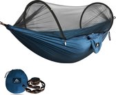 Ultra-Light Hangmat voor op reis, camping, klamboe, hangmat, 300 kg draagkracht, ademend, sneldrogend, parachute-nylon, 2 premium karabijnhaken, inclusief 2 nylon lussen