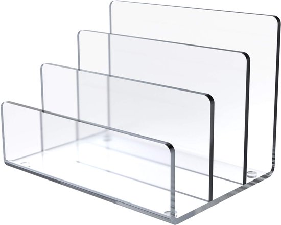 Transparante archiefmap van acryl, verticale organizer voor