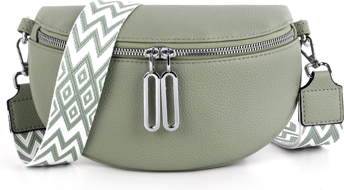 TAN.TOMI Dames Schoudertas – Damestas – Trendy Crossbody & Heuptas – Kleine Schoudertas – Verstelbare Bag Strap – Stijlvol & Functioneel – Blassgrün