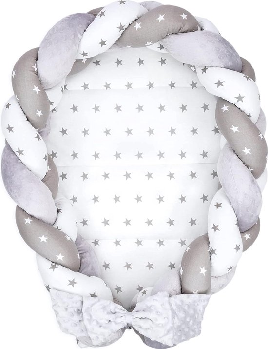 Nid Bébé Cocoon Multifonction 100% Coton – Pare-Chocs, Lit Voyage, Anti-Allergique & Respirant