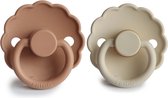 Frigg - Fopspenen - Maat 2 - Peach Bronze & Cream - 6-18 mnd - 2 stuks
