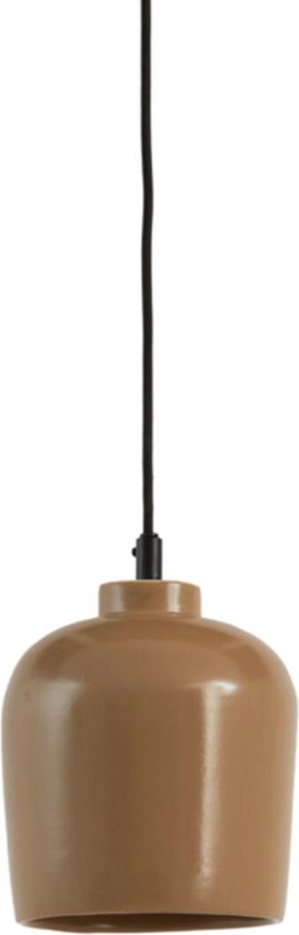 LM-Collection Quinlan Hanglamp - Ø18x20cm - E27 - olijf Groen - Keramiek - hanglampen eetkamer, hanglamp zwart, hanglampen woonkamer, hanglamp slaapkamer, hanglamp kinderkamer, hanglamp rotan, hanglamp hout, hanglamp industrieel