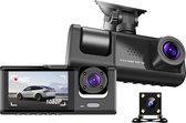 X-Qlusive 3 en 1 HD Dashcam - Affichage - Moniteur de stationnement - Enregistrement en Loop - Enregistreur vidéo - Caméra de recul pour véhicule