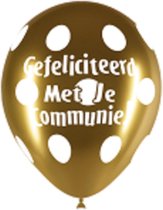 Communie ballonnen ( 50x30cm) Big polka dots Brilliant Gold