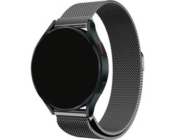 Stravo Smartwatch Milanees bandje 22mm - Space Gray - Luxe Milanees horlogebandje geschikt voor Samsung Galaxy Watch 1 46mm / Galaxy Watch 3 45mm / Gear S3 Classic & Frontier - Amazfit GTR 47mm / GTR 2 / GTR 3 - OnePlus Watch / Garmin / Huawei