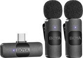 BOYA BY-V20 Microphone sans fil USB-C avec suppression du bruit, compatible avec les smartphones Android/ Type-C pour YouTube, Podcast, Facebook, Vlogging, enregistrement vidéo