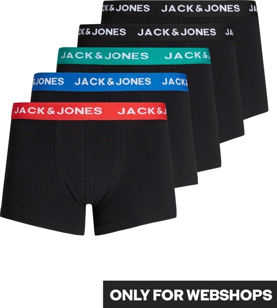 Jack & Jones heren boxers Jachuey trunks (5-pack) - donkergrijs - Maat: XL
