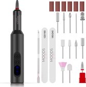 Moods Gellac Elektrische Nagelvijl - Professionele Nagelfrees - Draadloos & Oplaadbaar - Manicure & Pedicure Set - Inclusief Bitjes - Zwart