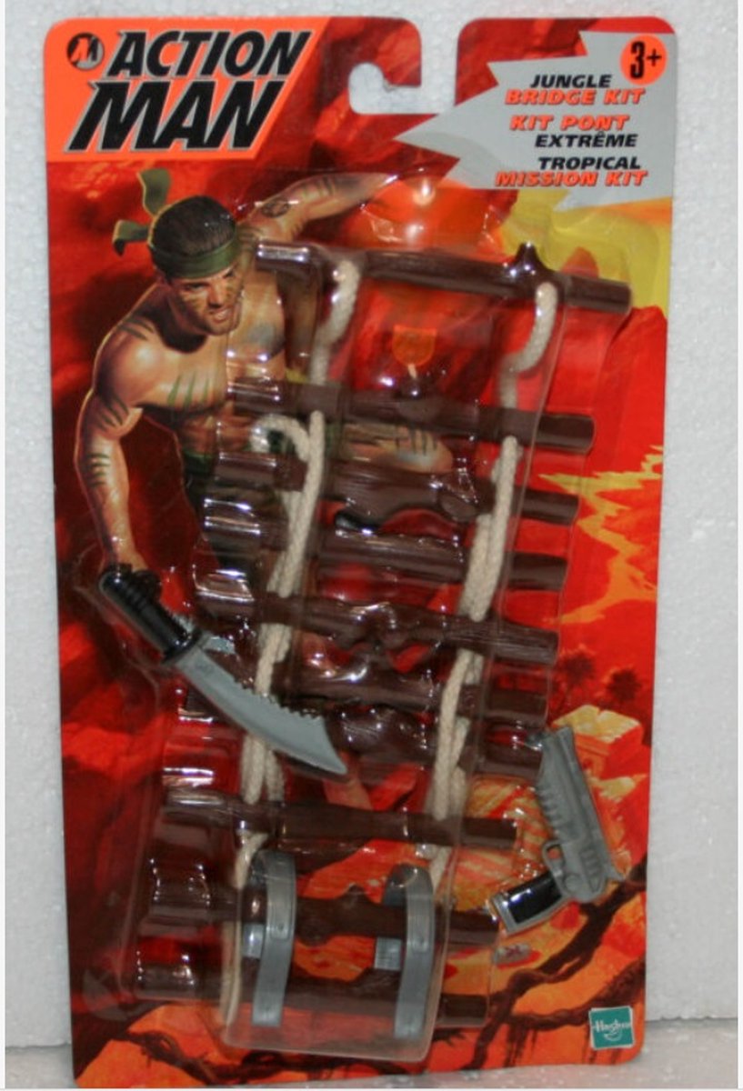 VINTAGE 1999 HASBRO ACTION MAN - TROPISCHE MISSIE JUNGLE KIT